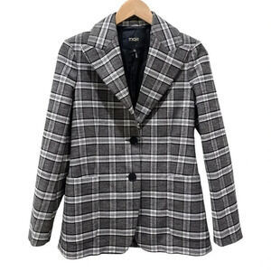 Maje Plaid Wool Blazer sz Small